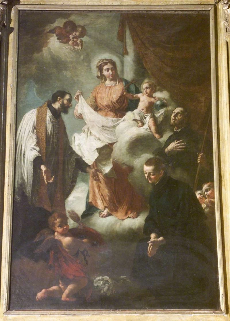 Cappella F. sec. XVIII, Madonna con Bambino con S. Luigi Gonzaga e Santi gesuiti